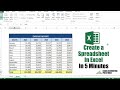 How to Create a Spreadsheet in 5 minutes in Microsoft Excel l Learn Accounting Pro Studio