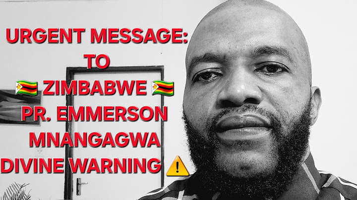 URGENT MESSAGE: 🇿🇼 🇿🇼 TO PR. EMMERSON MNANGAGWA I SAW THESE HAPPENING,  PLEASE DO THIS ....