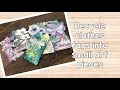 Recycle clothes tags into small art pieces - mixed media style