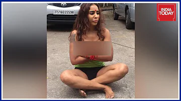 Telugu Actress' Sri Reddy On Topless Protest Against Casting Couch In Hyderabad