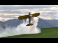 Gernot Bruckmann shows an acrobatic flight with a huge Piper