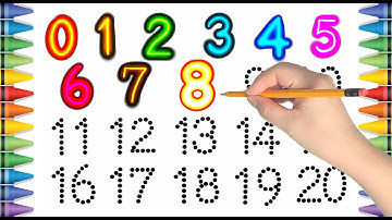 [숫자 놀이] 유아와 아이들을 위한 숫자 0부터 20까지 쓰기 | Write number 0 to 20 | Learn numbers | abcd | a for apple