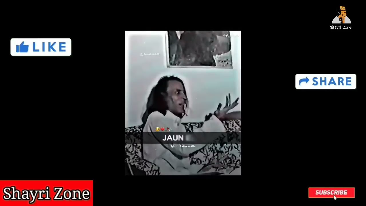 the title of @poetrywould # JONE ALIA best collection in urdu poetry #@poetrywould