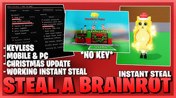 Steal A Brainrot Script *NO KEY* - Instant Steal, Christmas Update, Anti Hit, Brainrot Spawner 🎄