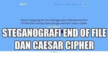 Aplikasi Stegnografi End Of File (EOF) dan keamanan data dengan Caesar Cipher