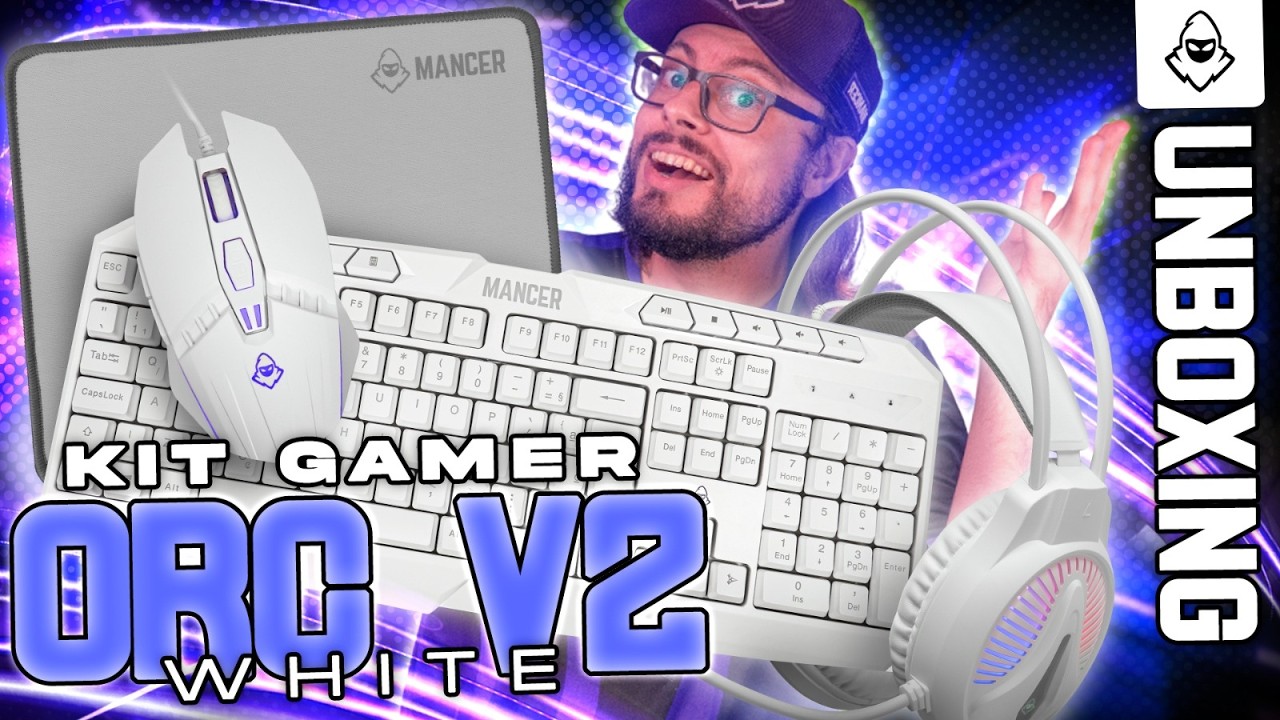 Unboxing Combo Gamer Mancer ORC V2 - 4x1, Rainbow, Teclado, Mouse 6400DPI, Mousepad, Headset Drivers