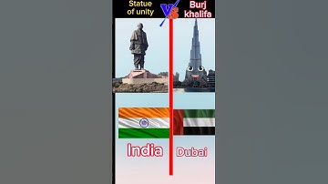 Statue  of Unity  VS Burj khalifa #shortsvideo #facts