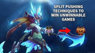 Win UNWINNABLE Games through SPLIT PUSHING - Carry Split Pushing Guide