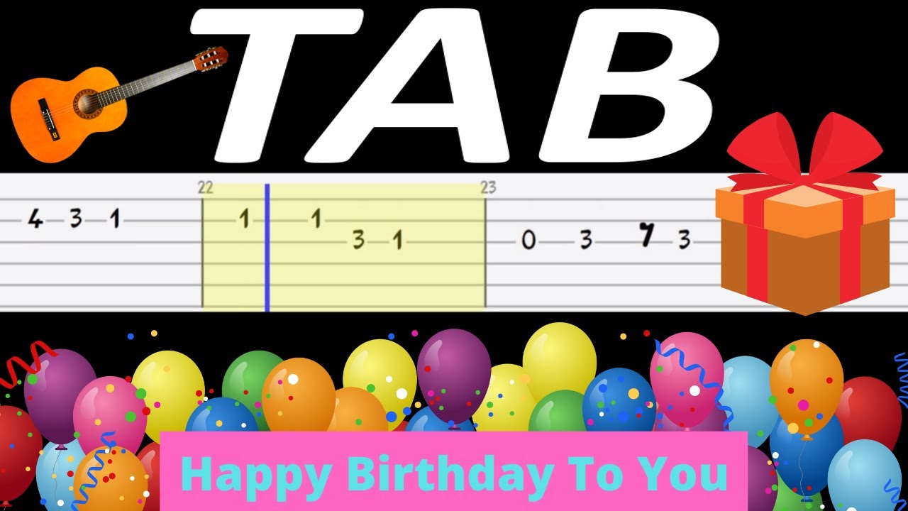 🎸 Happy Birthday to You melodia TAB (gitara) 🎵 TABY I NUTY W OPISIE 🎼 YouTube