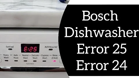 BOSCH DISHWASHER E-25 E-24 EASY FIX. DRAIN PROBLEM.