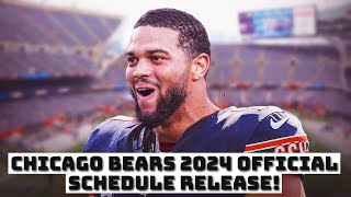 Chicago Bears  2024 Schedule RELEASED! GAME BY GAME ANALYSIS!