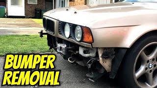 How To Remove A BMW E34 Front Front Bumper