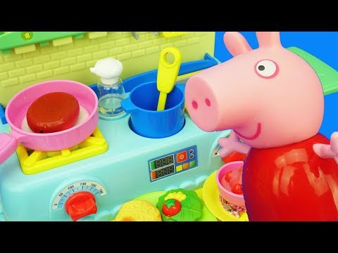 小豬佩奇可變色的厨房過家家玩具