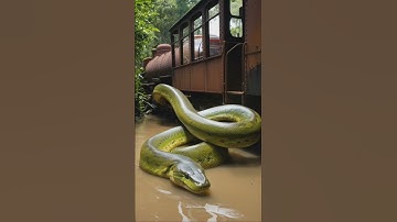 Broken Train Guard Python | giant python | Anaconda | wild forest #wildanimal #explore #pythonsnake