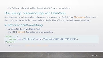 Dynamatisches Ändern des XML-Dateipfads, den Flash mit C#  lädt