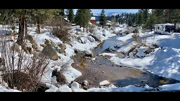 ❤️Grout Creek Tributary💕 Big Bear's most pretty River during Winter Time. Starting to Flow  2/15/24