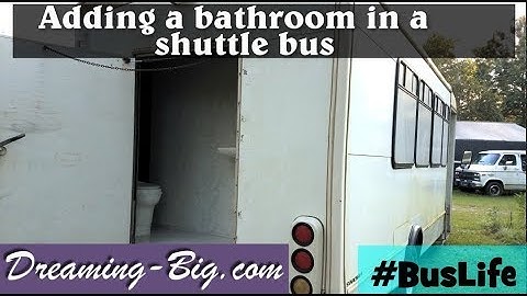 Installing a bathroom with black water tank in a shuttle Bus