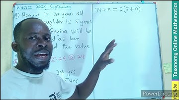 September 2024 WASSCE Objective Test Question No. 4 on Word Problem Leading Linear Equations