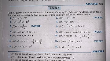 RD SHARMA EX 18.2 Q8 TO Q14 SOLUTIONS OF CHAPTER 18 MAXIMA AND MINIMA  CLASS 12(PART 2)
