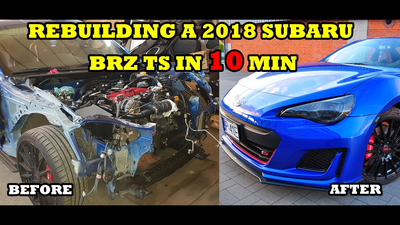Rebuilding a WRECKED 2018 Subaru BRZ TS rebuild in 10 min