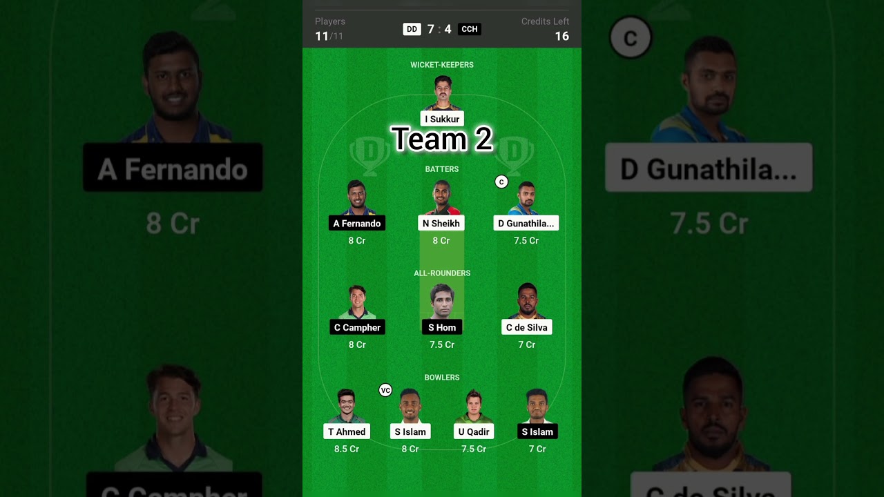 DD VS CCH DREAM11 PREDICTION | DD VS CCH GL TEAMS | DURDANTO DHAKA VS CHATTOGRAM CHALLENGERS BPL T20