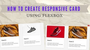 how to create responsive cards using flexbox
