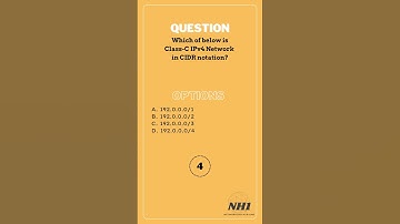 MCQ-161 | Which of below is Class-C IPv4 Network in CIDR Notation?