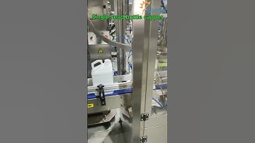 #Automatic single head servo #laundry detergent bottle capping machine, Screw bottle capper #shorts