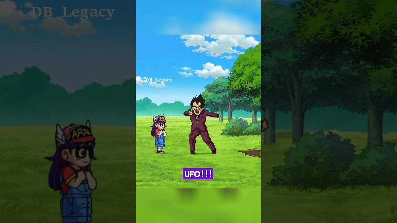 Arale Dominates Vegeta 