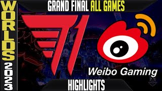 T1 vs WBG Highlights ALL GAMES | S13 Worlds 2023 GRAND FINAL | T1 vs Weibo Gaming