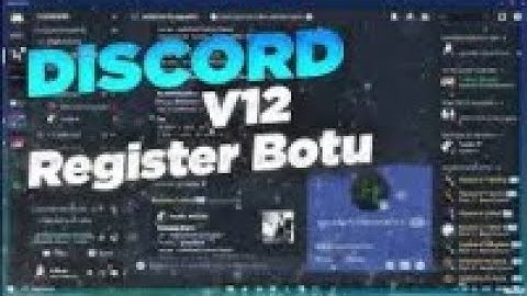 DİSCORD V12 KAYIT BOTU ALT YAPISI (EFSANE ALT YAPI)