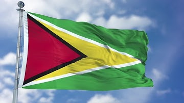 Guyana Flag Animation Stock Motion Graphics