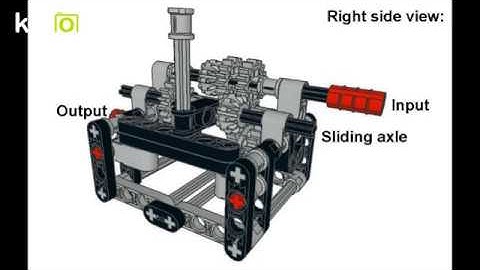 Lego 3-speed sequential gearbox version II, progressive gear steps