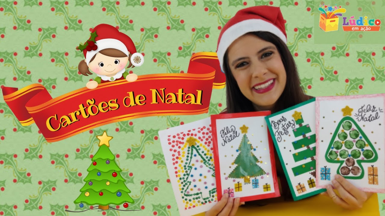 Cartões de Natal para a Educação Infantil! - YouTube