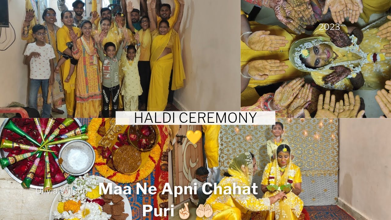 Maa Ne Ki Apni khwaish Puri🤲🏻Last Beti Ki Haldi Ceremony 💛🤞🏻Alhumdulilla Pura✨