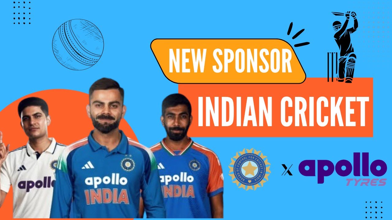 Apollo Tyres India New Sponsorship Brand 2025 | India Cricket Sponsorship Apollo Tyres 