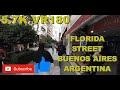 VR180 3D Steroscopic Argentina Buenos Aires..walk down Florida St towards Plaza de Mayo (Shopping)