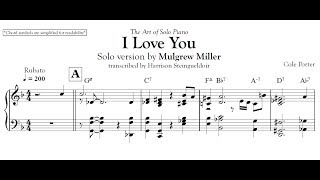 I Love You  Mulgrew Miller transcription