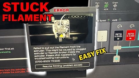 How to fix your Bambu 3D printer if you have stuck filament EASY FIX