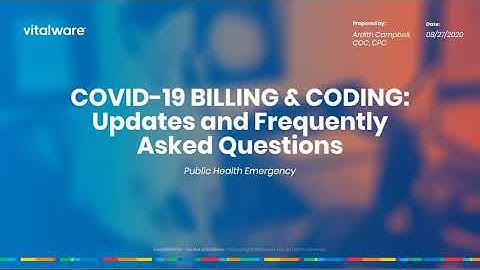 COVID-19 Billing & Coding: Updates and FAQs