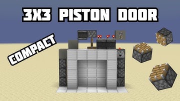 How to Make a 3x3 Piston Door (EASY) Minecraft 1.18+