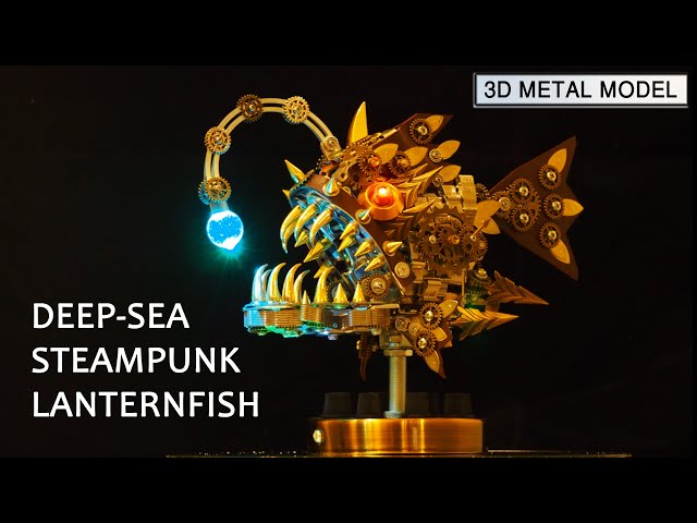 3D Puzzle Model | Deep sea Steampunk Lanternfish 3D DIY Metal