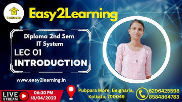Diploma 2nd Sem IT System | Lec 01 Introduction | By Rumpa Mam
