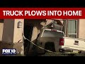 Pickup truck crashes into front of Phoenix home | FOX 10 Phoenix