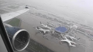 Incredible HD A330-300 Takeoff From Charlotte In A Heavy Rainstorm!!!