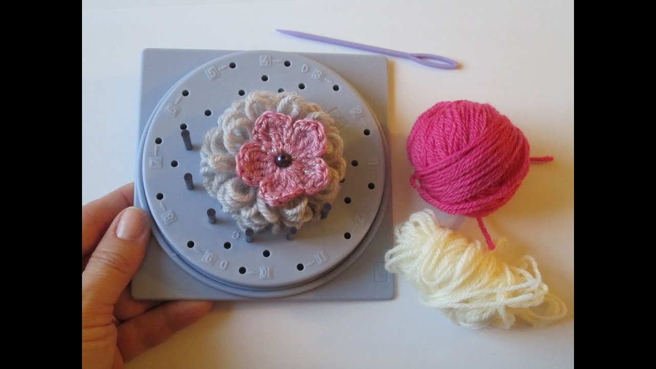Fiore Telaio Prym Tutorial crochet flower with loom prym