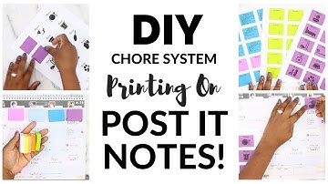 DIY CHORE SYSTEM! Printing on Sticky Notes + Template | Family Command Center | At Home With Quita