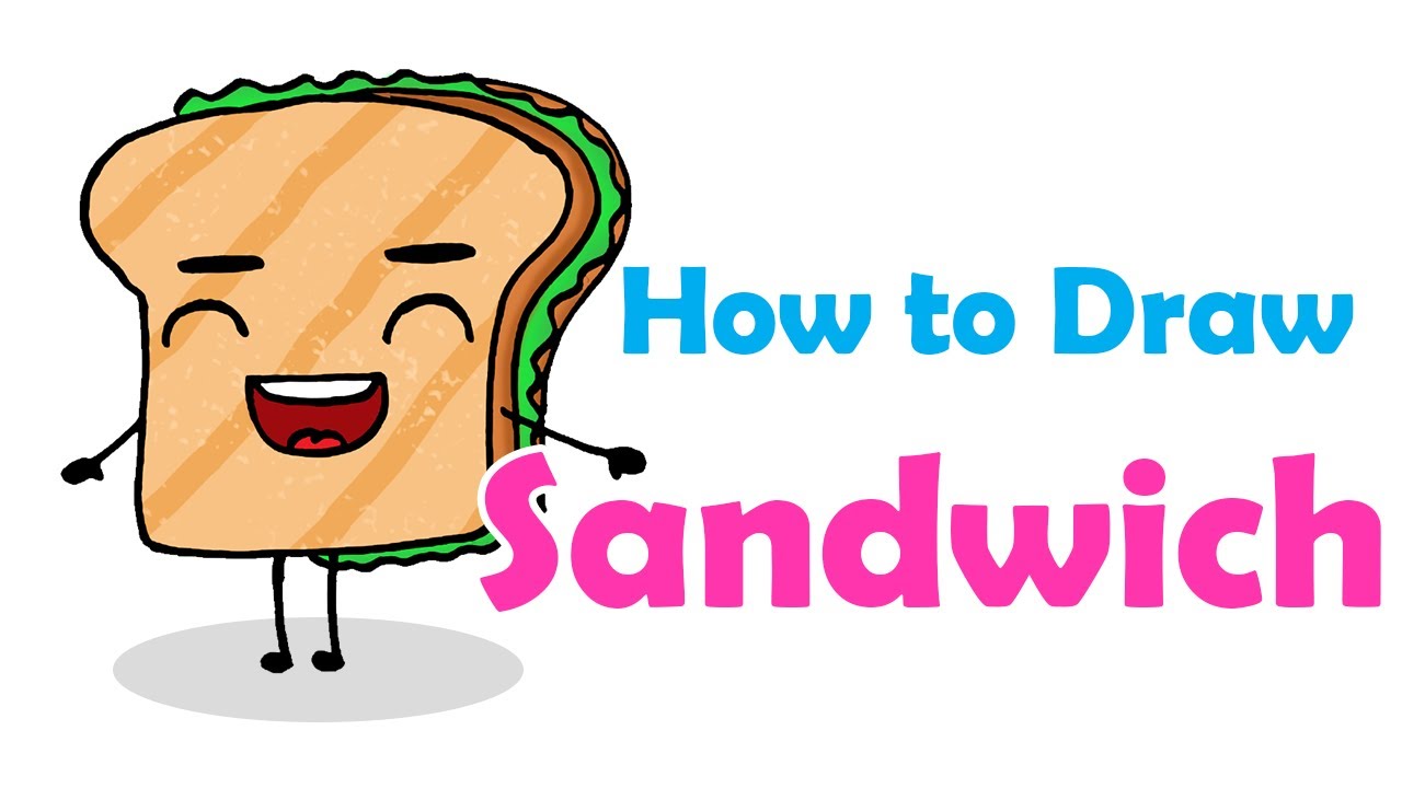 How to draw Sandwich | Drawing simple and funny - YouTube