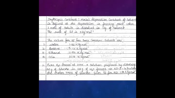 Cryoscopic constant || numerical on depression in freezing point