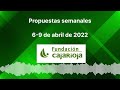 Propuestas semanales 6 de abril de 2022